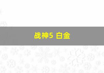 战神5 白金